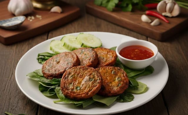Fried Spicy Fish Cakes (Tod Man Pla).